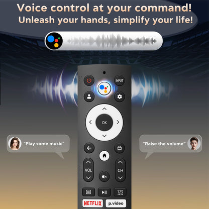 Voice Remote Control Replacement for Hisense Smart Google TV，Compatible with Hisense QLED UHD Mini-LED ULED Google TVs