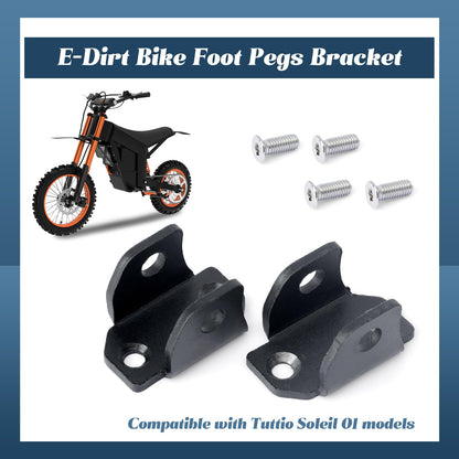 Esttlamer 1 Pair E-Dirt Bike Foot Pegs Bracket Holder Compatible with Tuttio Soleil 01, Footpegs Mount Aluminum Footrest Bracket