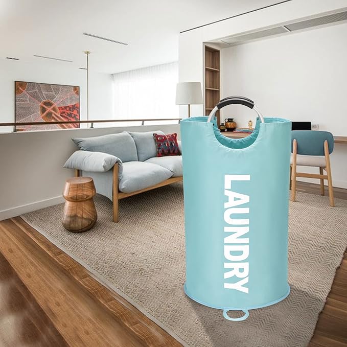 125L X-Large Laundry Basket, Freestanding Tall Clothes Hamper, Collapsible