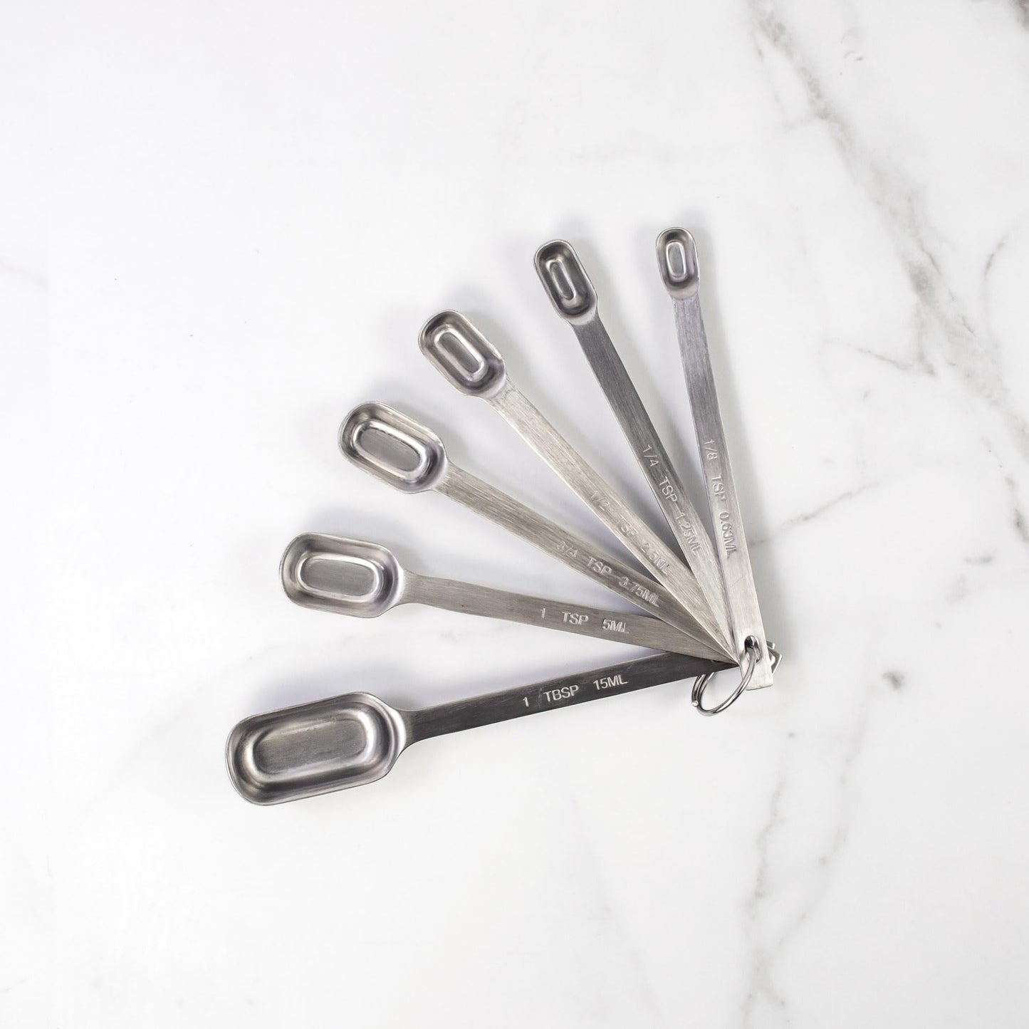 Mrs. Anderson’s Baking Spice Jar Measuring Spoons, Heavyweight 18/8 Stainless Steel, Set of 6 Narrow Measuring Spoons