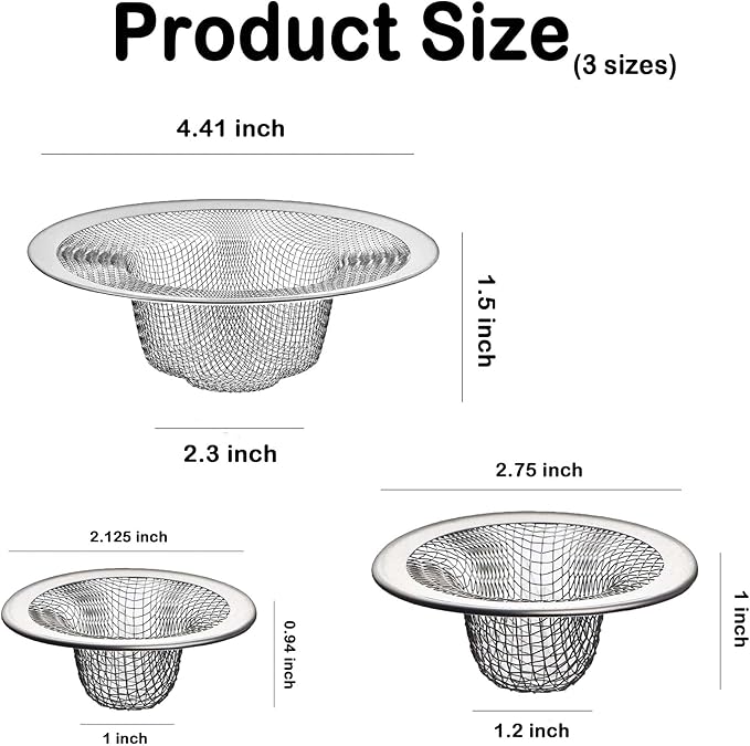 Bathroom Mesh Sink Drain Strainer Screen
