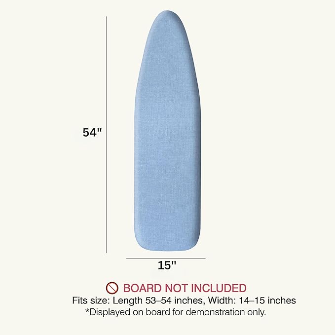 Ironing Board Cover and Pad 15"x54" Extra Thick Natural Cotton, Scorch and