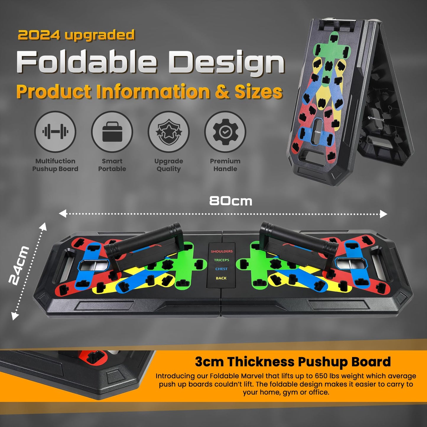 Ultimate 20-in-1 Push Up Board with Accessories – Multi-Functional Strength Training System for Home Workouts | Includes Jump Rope, Resistance Bands, & Professional Pushup Bars for Total Body Fitness