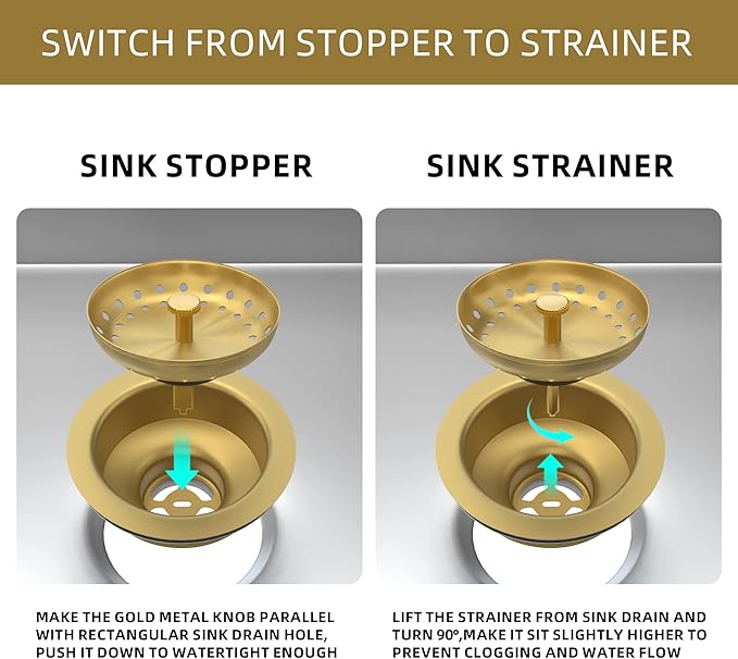 Kitchen Sink Drain Gold Sink Drain Strainer
