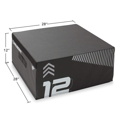Philosophy Gym Soft Foam Plyo Box - 12", Stackable Plyometric Jump Box for Home Gym, HIIT, Jumps, Step-Ups, Agility and Strength Training