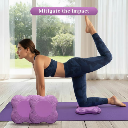 2 Pack Yoga Knee Pads Elbow Cushions Extra Thick Knee Cushion Soft Pilates Kneeling Pad Exercise Yoga Supplies for Women and Men Hands Elbows Wrists Floor Workout Support Pads Essentials