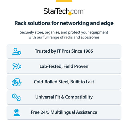 StarTech.com 4U Wall Mount Network Rack - 14 Inch Deep (Low Profile) - 19" Patch Panel Bracket for Shallow Server and IT Equipment, Network Switches - 44lbs/20kg Weight Capacity, Black (WALLMOUNT4)