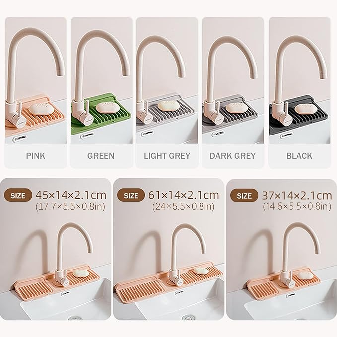 Button Style Faucet Drip Catcher – Silicone Faucet Mat