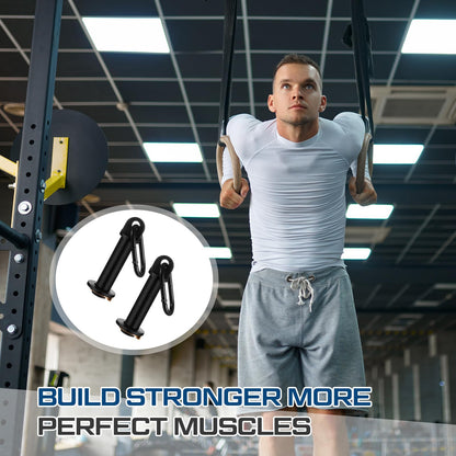 Lasnten 2 Pack Power Cage Squat Rack Home Gym Equipment Attachments Accessory Fits 3x3 Rack with 1" Hole for Power Strength Training Workouts
