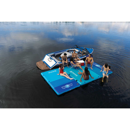 Wow Sports Vacation Station Inflatable Floating Dock - 10 x 8 x 6 in - for Boating & Lakes - for Kids & Adults