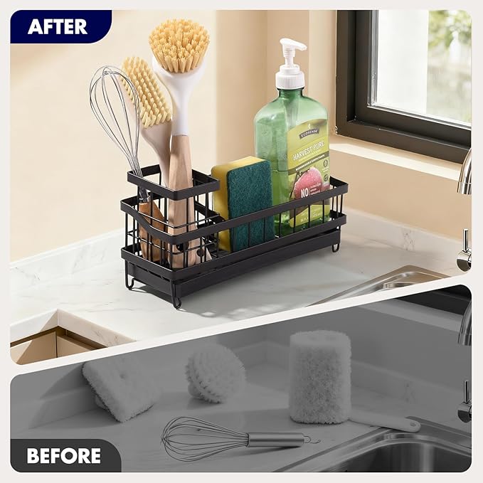 Sponge Holder for Kitchen Sink, Sink Caddy Organizer