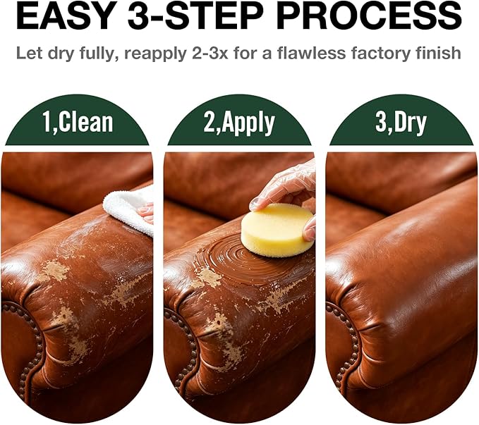 Dark Gray Leather Repair Kit, Leather Recoloring Balm – Restore & Repair Faded