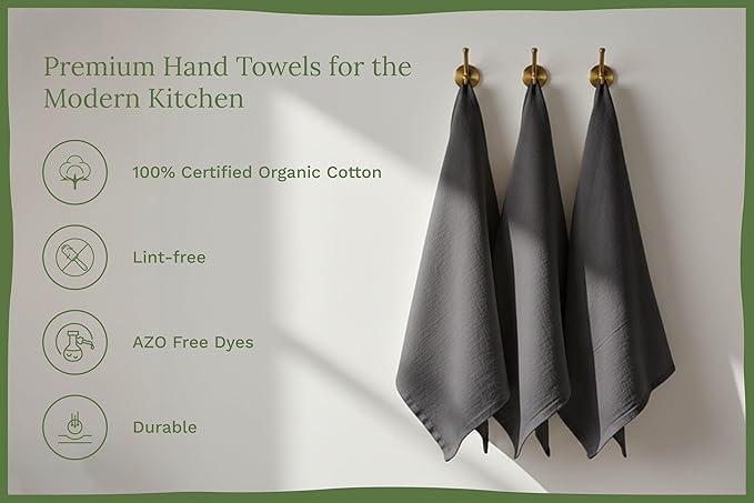 Organic Cotton Gray Tea Towels