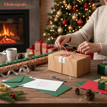 UnicoPak 18 Pack 9x6x4 Gift Boxes Bulk Brown Kraft Gift Boxes with Lids for Presents for Gifts Birthday Wedding Bridesmaid Proposal Valentines Christmas