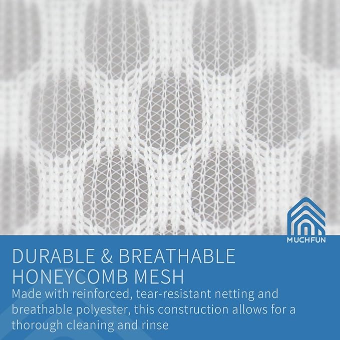 Muchfun 3Pcs Durable Honeycomb Mesh Laundry Bags