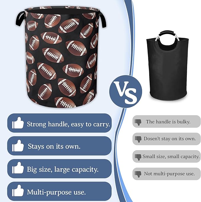 American Football Laundry Basket, Oxford Cloth Laundry Hamper
