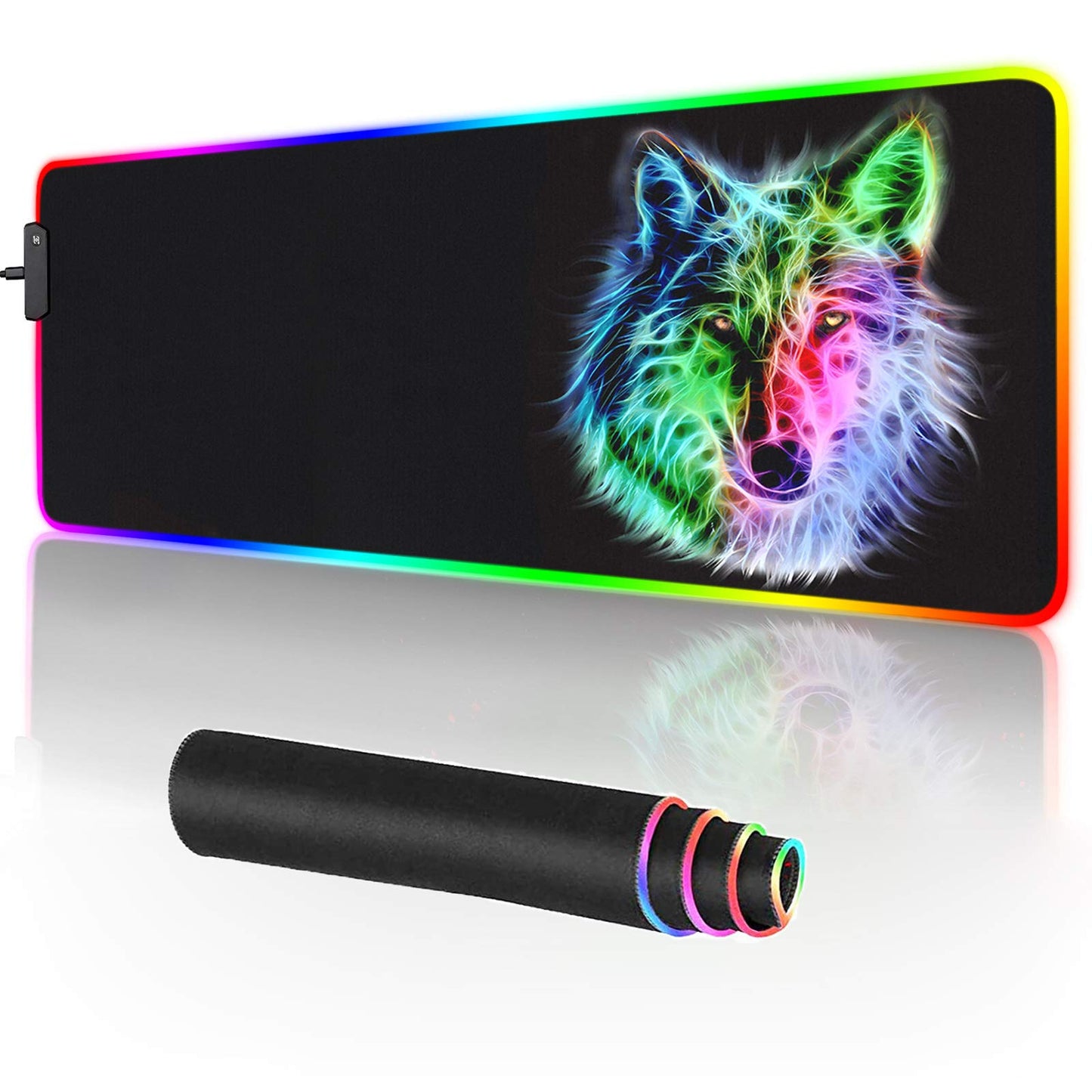 trvaago RGB Gaming Mouse Pad, 31.5 x 12 inches, Multicolor, Rubber