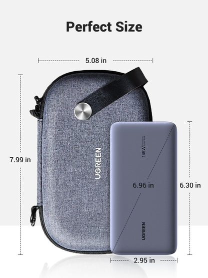 UGREEN Electronic Organizer Travel Case Pouch Bag Accessories Portable Waterproof Storage Bag Travel Essentials with Cable USB Flash Drive Charger External Battery Memory Card, Space Grey