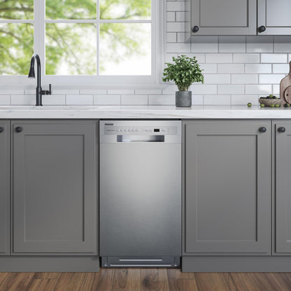 EdgeStar BIDW1802BL 18 Inch Wide 8 Place Setting Built-In Dishwasher