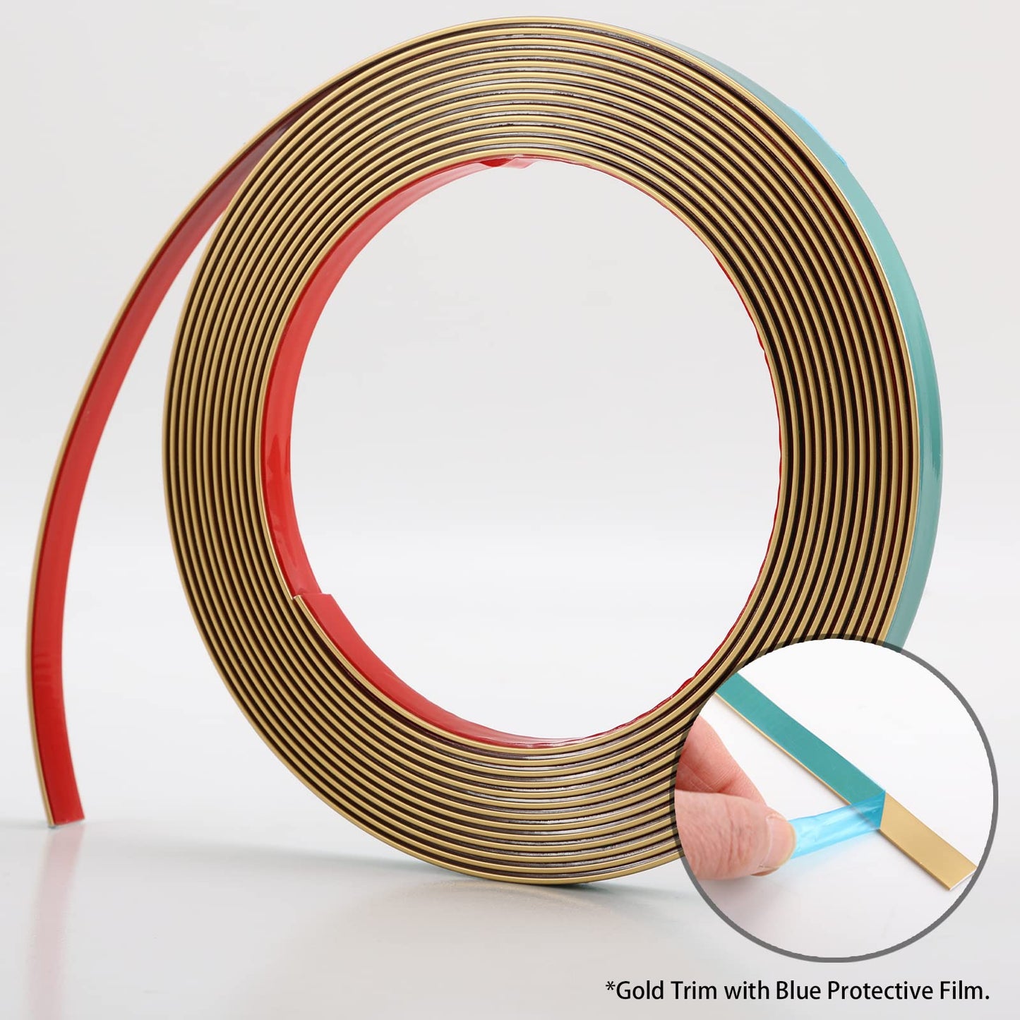 Gold Molding Trim Peel and Stick, Flexible Mirror Border Design, Wall Ceiling Floor Cabinet Tile Edge Moulding, 5m x 2cm
