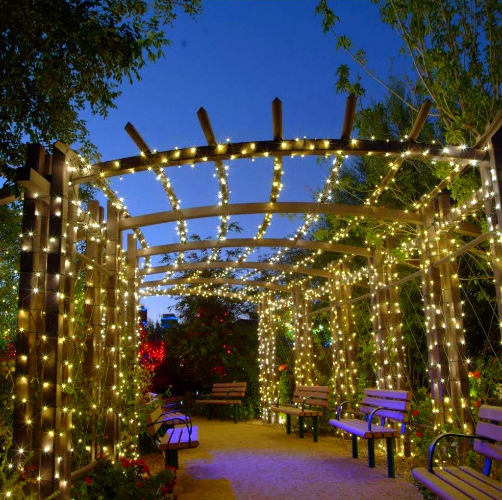 ooklee® [2 Pack Fairy Lights Battery Operated, 10M 100 LED String Lights Waterproof Outdoor/Indoor, 8 Modes with Remote Timer, Twinkle Lighting for Gazebo Party Room Garland Xmas Decor (Warm White)