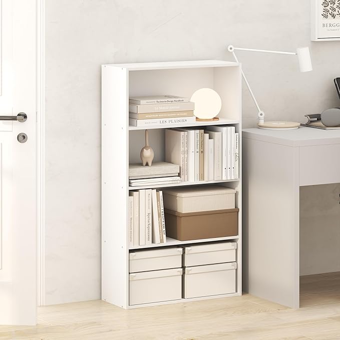 Furinno Jaya Book Shelf, 4-Tier Book Shelf, Bookcase