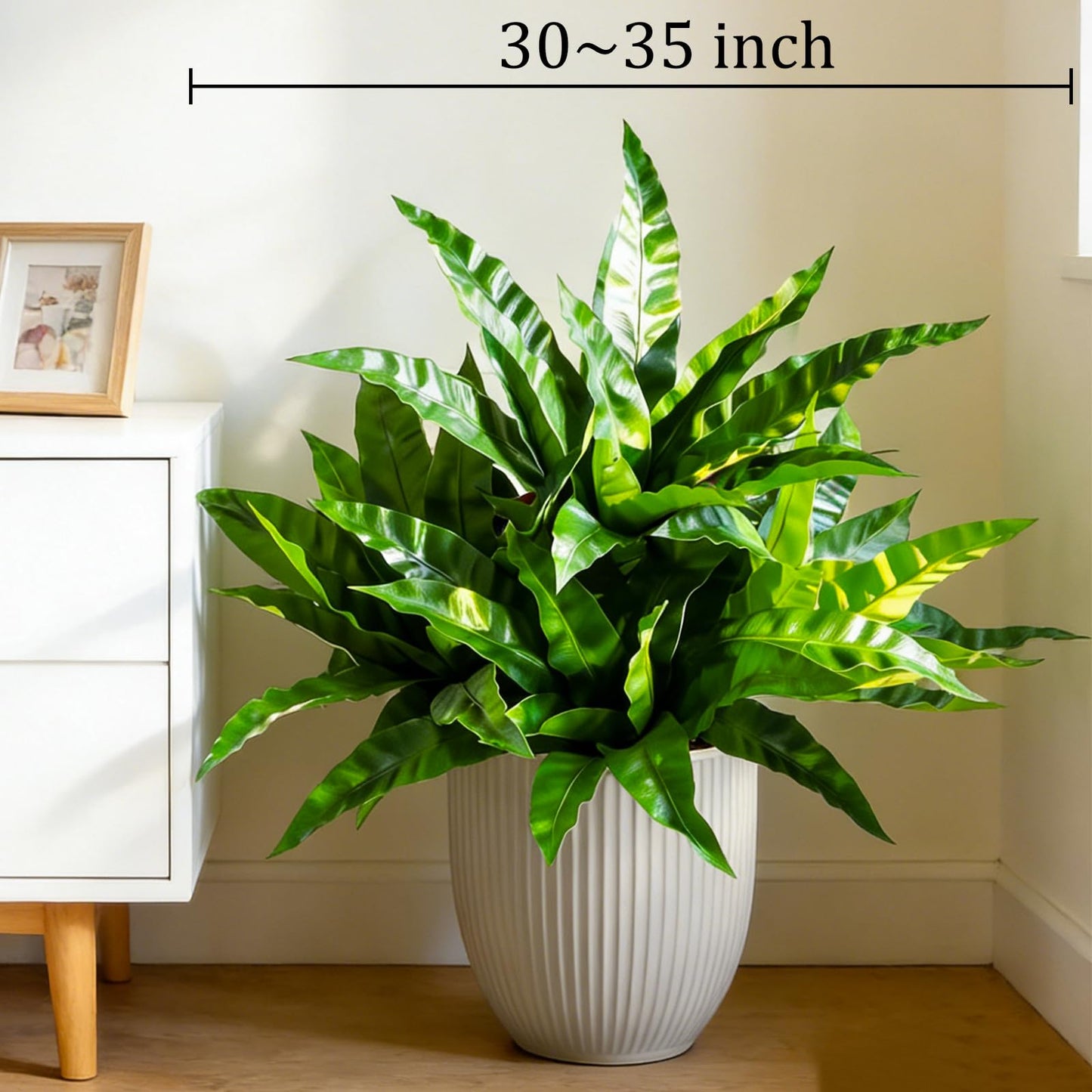Cherica 4Pcs Fake Ferns,Faux Outdoor Plants UV Resistant,3D Real Touch Fake Plants Total 60 Blades,Weatherproof Artificial Plants Outdoor Indoor for Garden Porch Home Office Living Room Decor