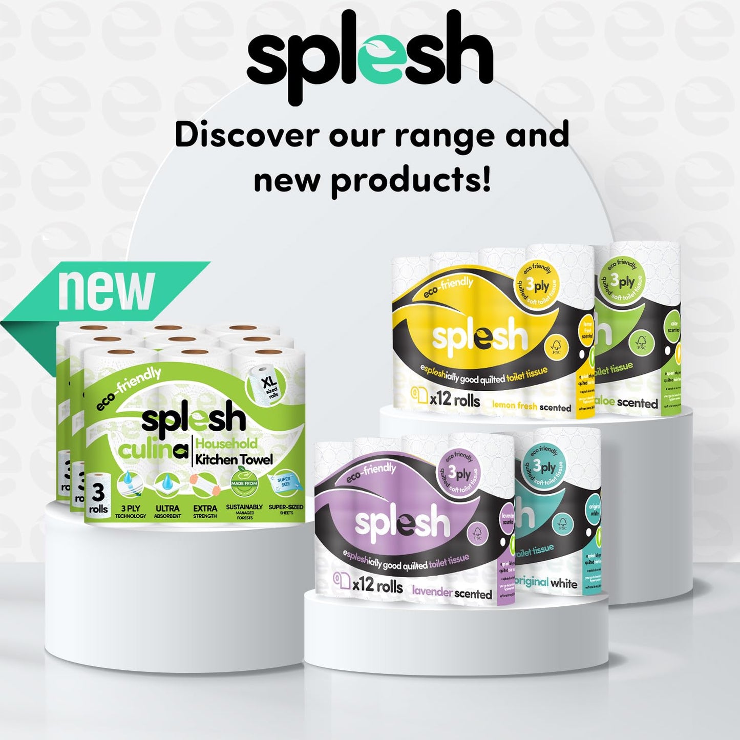 Splesh by Cusheen 3-ply Toilet Roll - Watermelon Fragrance (72 Pack) Soft, Quilted Bulk Toilet Rolls, Toilet Tissue and Loo Rolls – Eco-Friendly Toilet Paper Sustainably Crafted in The UK