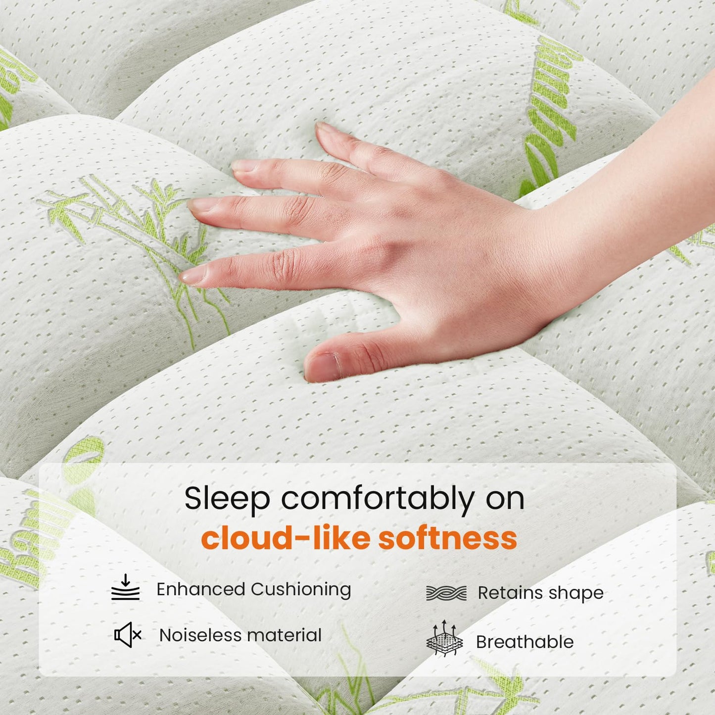 DUMOS Twin Size Ultra Soft Mattress Topper, Viscose Derived from Bamboo, Pillow Top Mattress Pad with Stretchable Pockets, Breathable Cooling Topper for Back Pain Relief