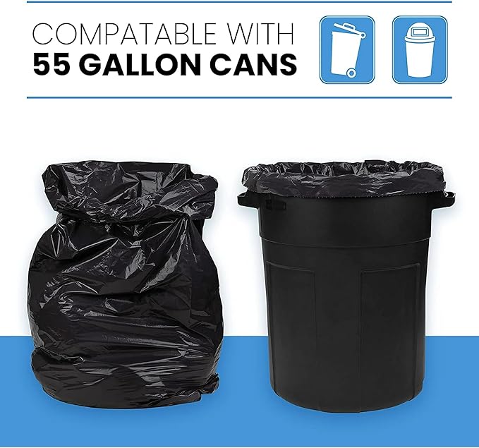 ToughBag 55 Gallon Trash Bags, 55-60 Gallon Trash Bags Heavy Duty