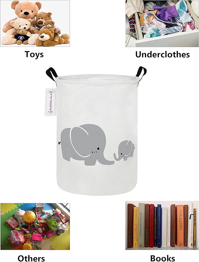 QUEENLALA Large Storage Basket, Laundry Hamper/Bathroom/Home Decor/Collapsible