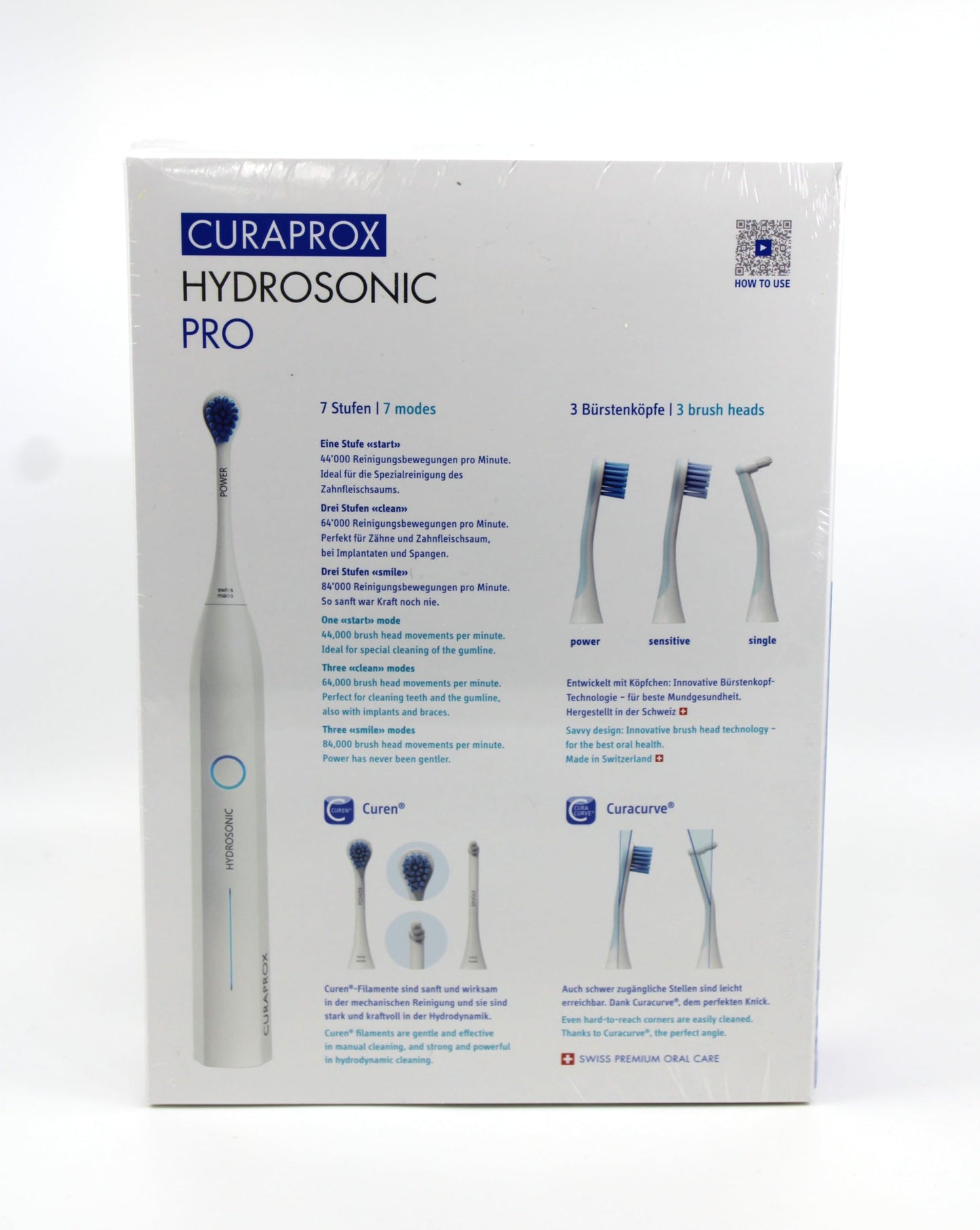 Curaprox Hydrosonic Pro Sonic Toothbrush - Curaprox Electric Toothbrush for Adults with 7 Cleaning Levels.