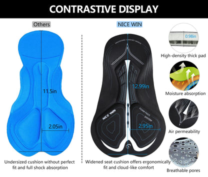 Men's Bike Shorts 4D Padded Cycling Bicycle Riding Pants Road Biking MTB Cycle Pockets Tights UPF50+ Black1 XL