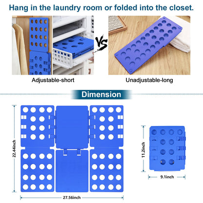 Geniusidea V1 Shirt Folding Board t Shirts Clothes Folder Durable Plastic Laundry folders Folding Boards for Adults and Kids Fast and Fun
