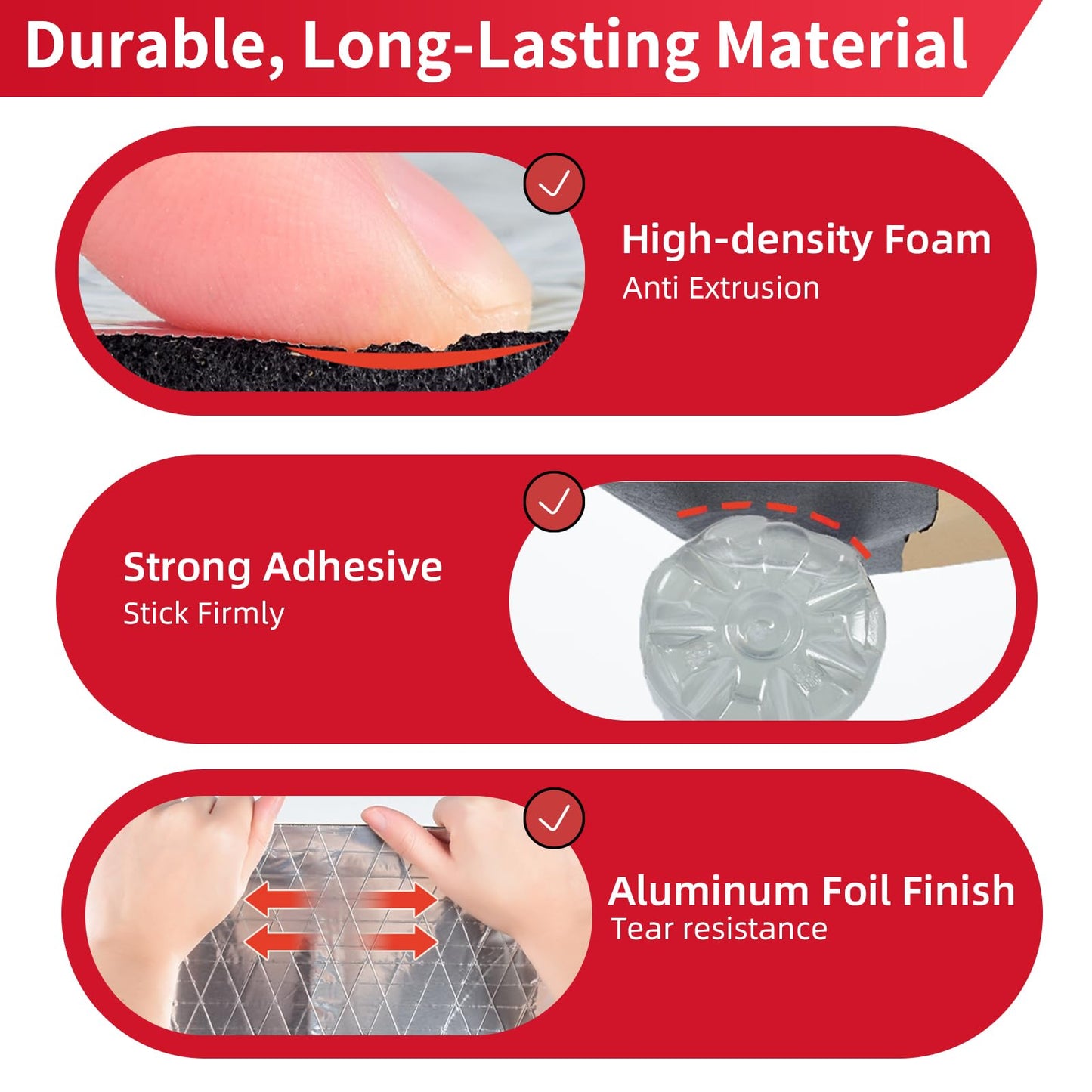 AggSound Sound Deading Material for Cars, 394mil(10mm) 107.64sqft Sound Deadening Mat - Automotive Noise Insulation and Vibration Dampening Material Foam for Auto Audio, Door, Roof, Floor and Trunk