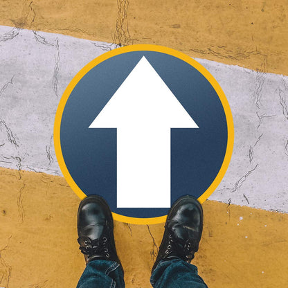 10 PCS Arrow Floor Sticker Directional Floor Decal Vinyl Sign Non-Slip Removable Reusable Commercial Grade Sign