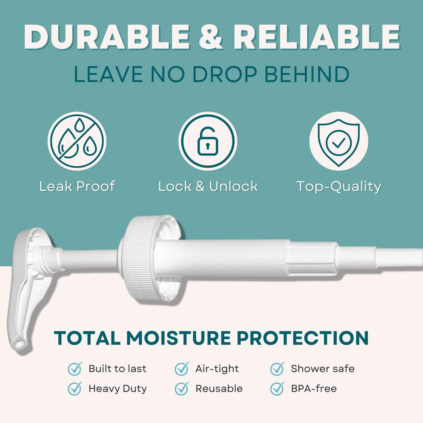 Gallon Pump Dispenser | for Plastic or Glass Bottles | Heavy-Duty Leak Proof for Commercial and Household Use | Pump for Gallon Jug | Non-BPA Plastic (Pack of 2)