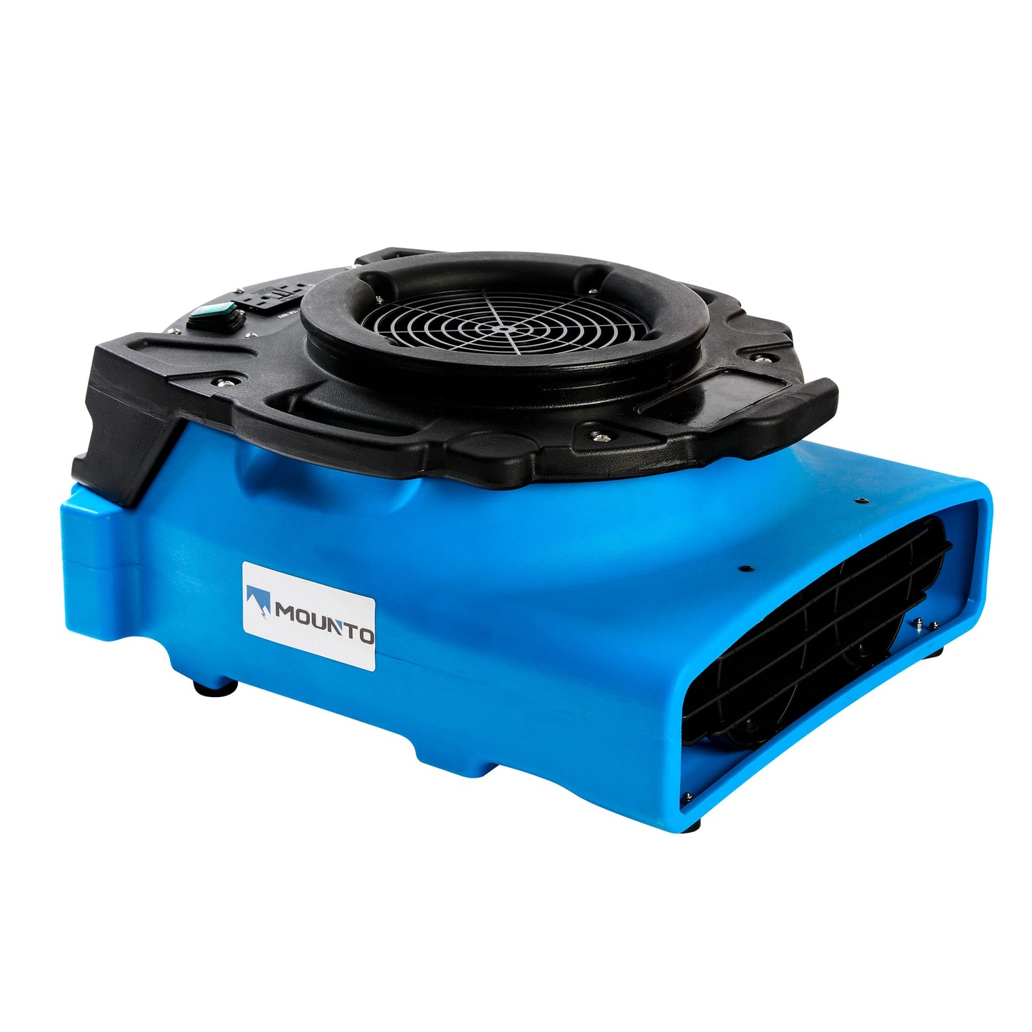 MOUNTO 1/4hp 1200cfm 2 Speed Low Profile Air Mover Floor Carpet Dryer Blower Fan for Water Damage Restoration