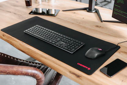 CHERRY MP 2000, Premium Fabric Mouse Pad in XXL (800 x 350 x 5 mm), Smooth Surface for Precision, Stitched Edges, Non-Slip, Rollable, Black