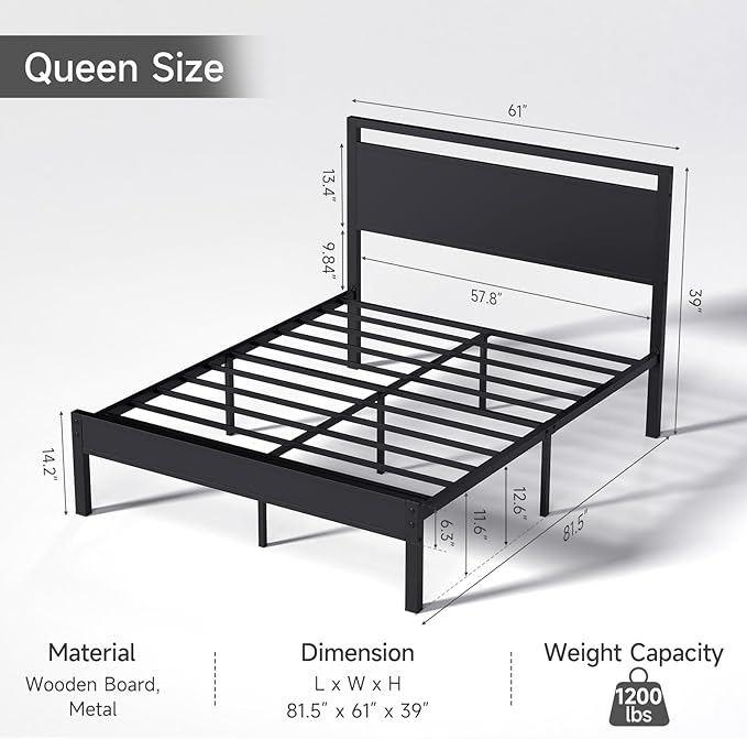 Easy to Assemble Queen Bed Frame