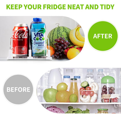 Drink Organizer for Fridge, Soda Can Dispenser for Refrigerator, Automatic Drink Dispenser for Fridge Holds up to 25 Cans, 5 Row