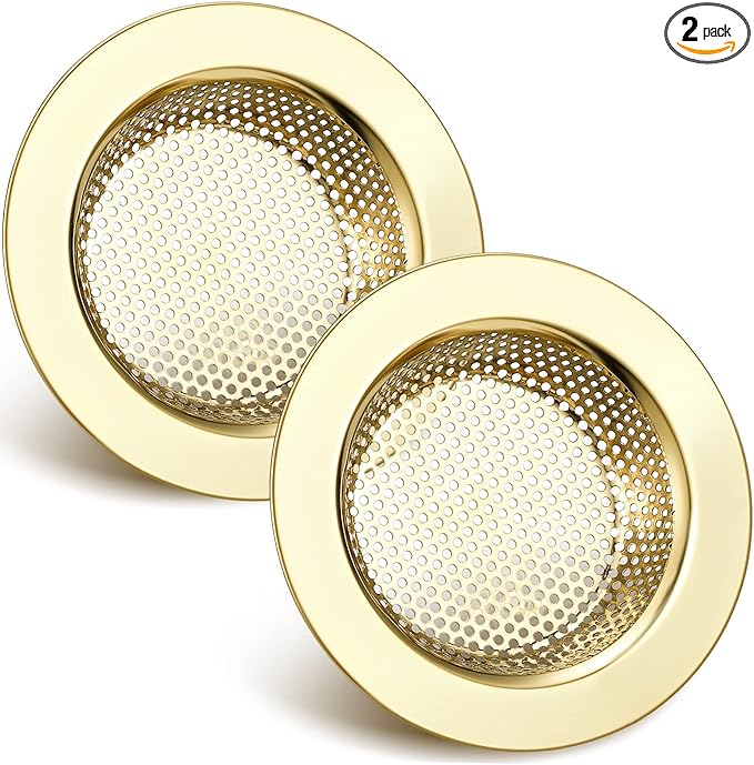 Retisee 2 Pcs Sink Strainer Stainless Steel Kitchen Sink Drain Strainer Basket