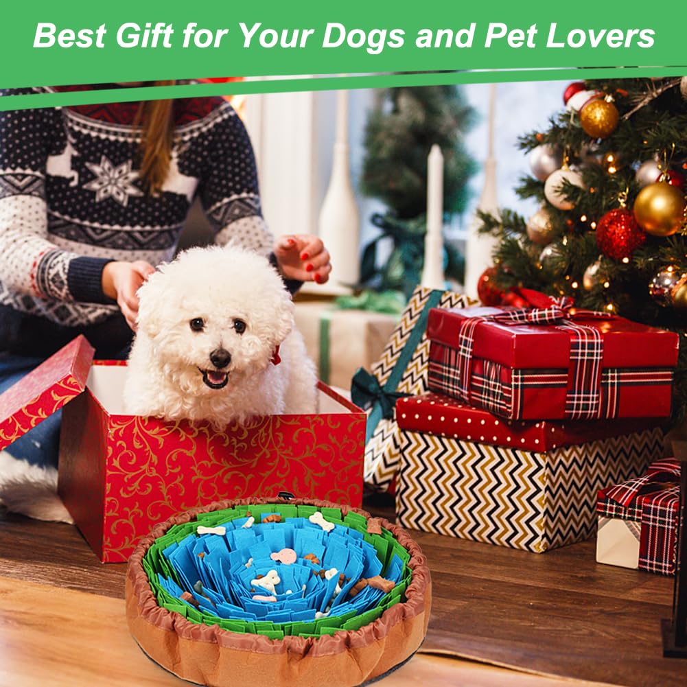 Vivifying Snuffle Mat - Durable, Washable Interactive Game Toy for Large Dogs and Puppies (18in / 46cm Diameter)