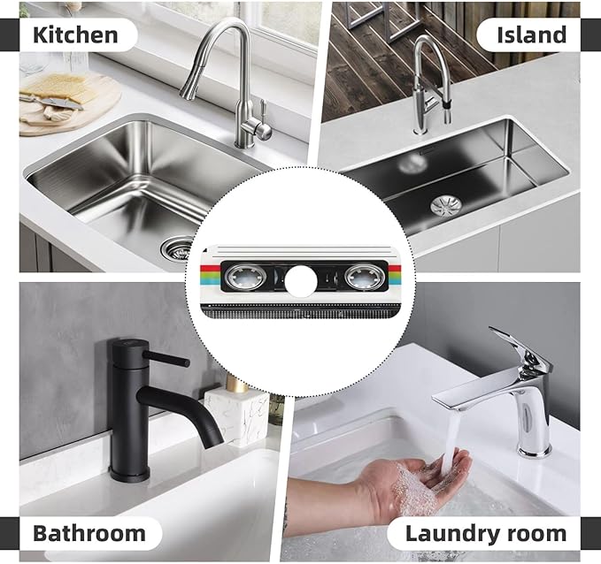 Scratch Back Retro Cassette Kitchen sink faucet pad, strong water absorption