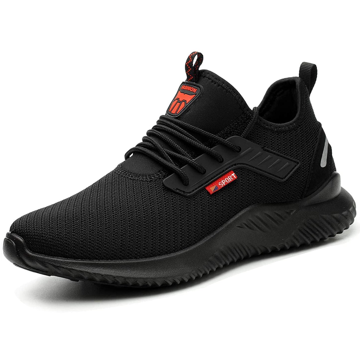 Safety Trainers Men Women Steel Toe Cap Trainers Lightweight Work Safety Shoes Breathable Non Slip Work Boots Black 10 UK