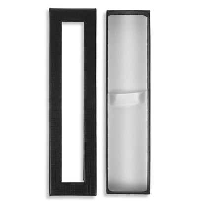 30 Pack Empty Pen Gift Box with Clear Lid, Pen Display Case Pencil Gift Box Black Cardboard Collection Case with Cushion, Ballpoint Jewelry Gifts Boxes for Birthday Business Office Supplies
