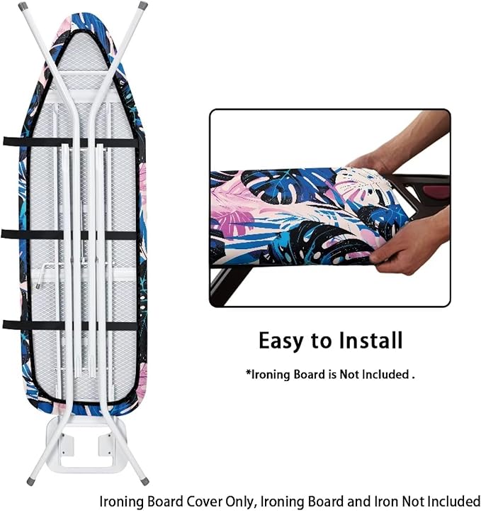 Tropical Palm Tree Leaves Ironing Board and Pad Standard Size Ironing Board