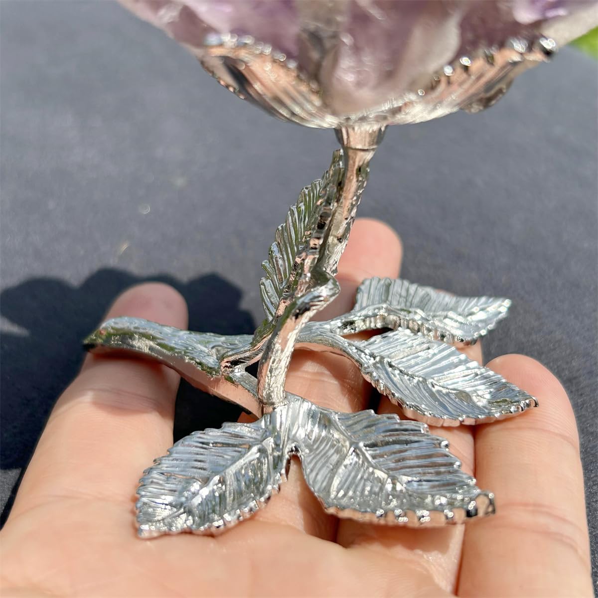 Xzyycyj 3.7" Raw Amethyst Crystal Crystal Tree Crystal Decor Natural Quartz Crystal Cluster Mineral Crystal Flowers Home Decor Gifts Crystals and Stones Desk Decorations(Amethyst)