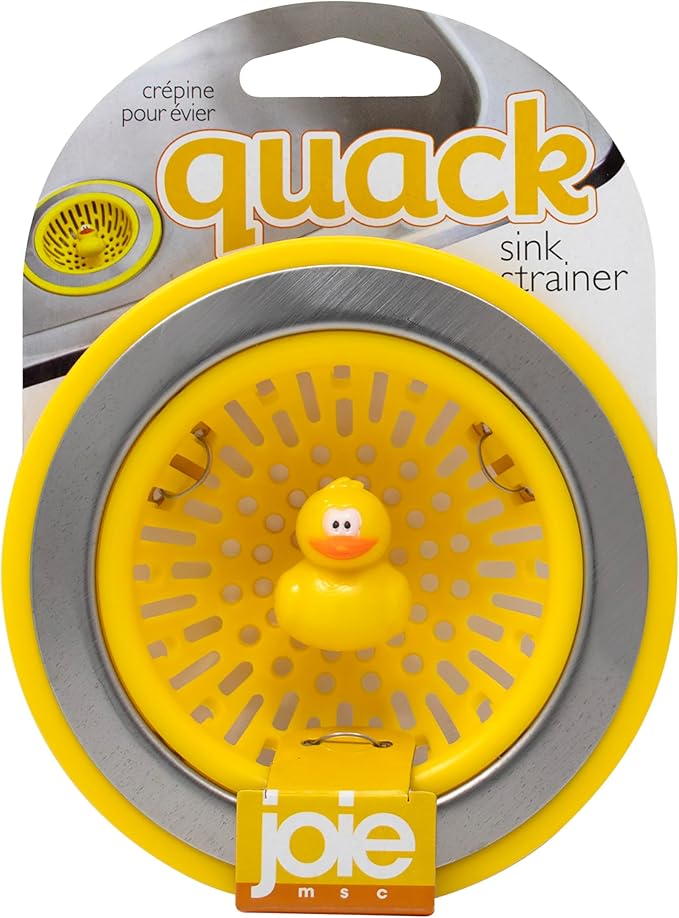 Joie Quack Kitchen Sink Strainer Basket, Fits All Standard Sinks, Stainless