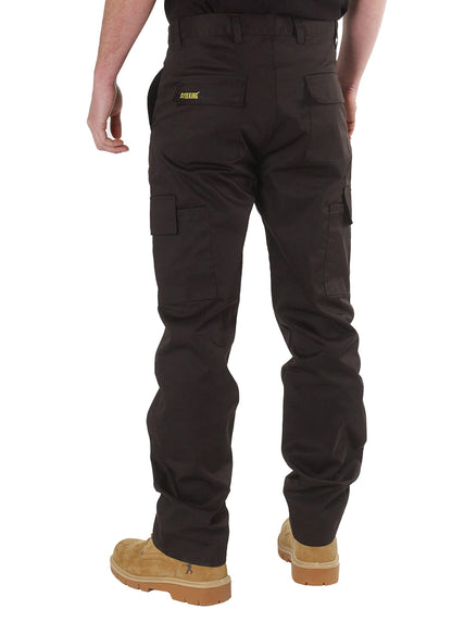 SITE KING Mens Cargo Work Trousers Black or Navy Sizes 28 to 52 (32 Waist / 31)